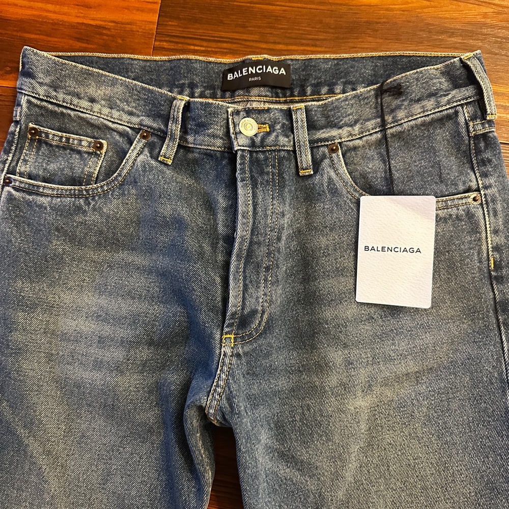 Balenciaga Men's Denim Straight Jeans